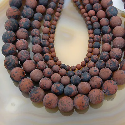 Wholesale Natural Matte Gemstone Round Spacer Loose Beads 4mm 6mm 8mm 10mm 12mm • $5.99