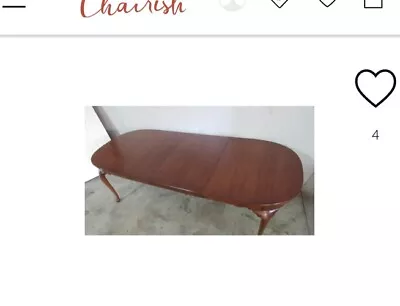 Henkel Harris Queen Anne Style Mahogany Extendable Oval Dining Table • $705
