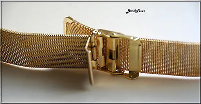 CLEARANCE!!! 20mm Milanese Gold Mesh Watch Strap Stainless Steel Bracelet Band • $12.30