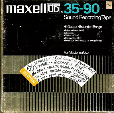 Maxell UD 35-90 Reel-to-Reel Tape - Recorded #20 • $21.99