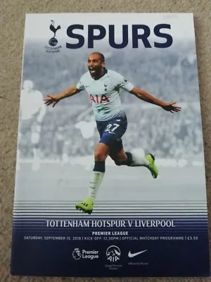 £3 • Buy Tottenham V Liverpool 15/9/18