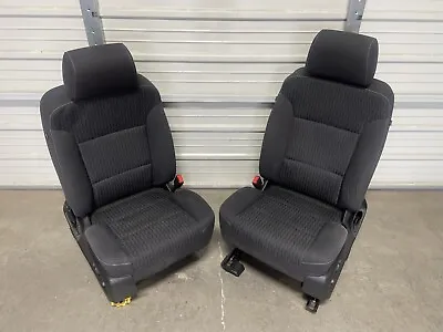 2014-2020 Chevrolet Silverado Sierra Yukon Tahoe Front Black Cloth Seats • $449.99