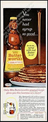 1962 Mrs Butterworth's Syrup Bottle Pancakes Photo Vintage Print Ad • $8.09