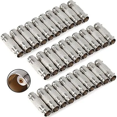 BNC Connector Pack 30Pcs BNC Female To Female Straight Coupler Adapter For CCTV • $10.74