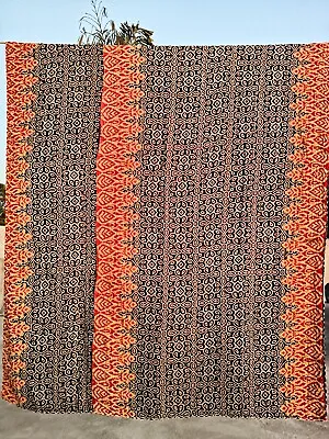 Vintage Kantha Blanket Bedspread Indian Handmade Quilt Throw Cotton Ralli Gudari • $31.91