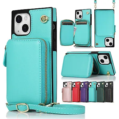 $27.01 • Buy For IPhone 14 Pro Max XS XR 13 12 11 8 Leather Wallet Case Card Holder Crossbody