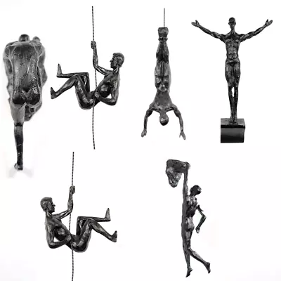 Living Room Hand-Finished Wall Art Statue Sculpture Climbing Man Resin • £7.27