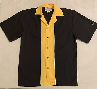 Cruisin USA GUTTER GIRLS Bowling Shirt Button Up Retro Yellow Black Sz S • $25.98