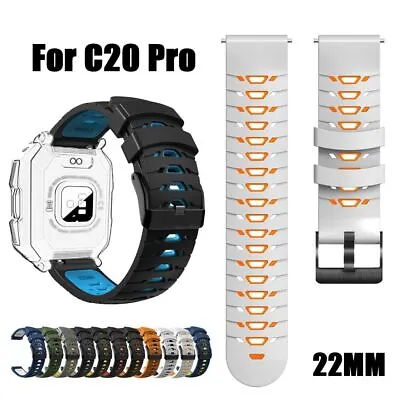 Dual Color Smart Watch Strap 22mm Sports Watch WristBand For C20 Pro • $16.87