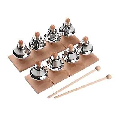8 Notes Diatonic Hand Bells Music Art Percussion Instruments For Children • £35.98