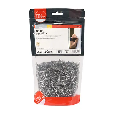 PANEL PINS NAILS TACKS HARDBOARD NAILS PIN BRIGHT STEEL 25mm 30mm 40mm 50mm -1kg • £10.29