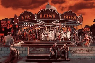 The Lost Boys Chris Skinner Movie Poster Screen Print Art 36x24 Mondo #/350 • $135