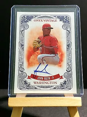 $9.95 • Buy Joan Adon 2021 Onyx Vintage Blue Ink On-Card Auto /275 Washington Nationals