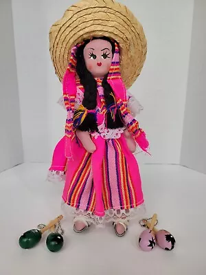 Mexican Rag Doll Handmade And Authentic With Maracas Keychains • $11.99