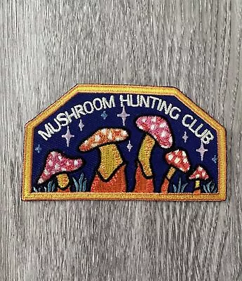 Mushroom Hunting Club Midnight Edition Sew On Patch 3” • $5