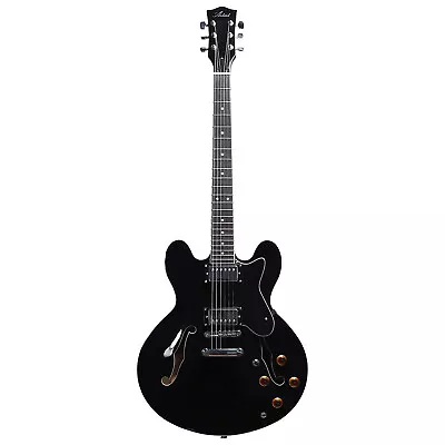 $299 • Buy Artist BLACK58 Blackburst Semi-Hollow Body Electric Guitar Modern C Neck Maple