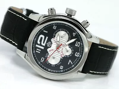 New Sug Illusion Black Dial Multi Function Automatic Watch  Steel Leather • $84.99