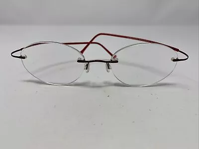Marchon Airlock 730 44 140 Brown/Red Rimless Metal Eyeglasses Frame VR17 • $47