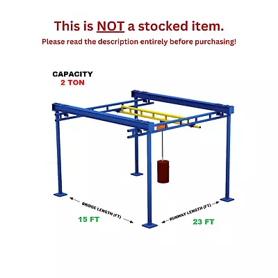 Gorbel Workstation Bridge Crane - 2 Ton Capacity Glcs-fs-4000-15-23-10 • $15645