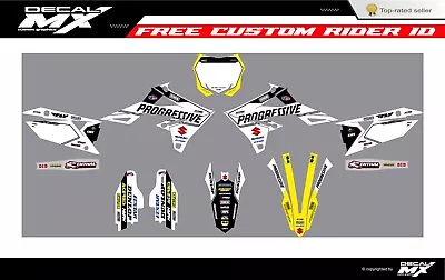 Fits Suzuki RMZ 250 2019 To 2024 RMZ450 2018 To 2024 Graphic Kit Decals Stickers • $128.24