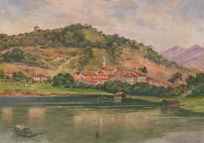 Early 20th Century Oil - Lake Como • £74