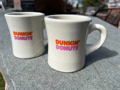 $17.99 • Buy Vintage Lot Of 2 DUNKIN' DONUTS Bring On The Donuts Restaurant Style Coffee Mug