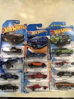 Hot Wheels Lot Of 12 Regular Carded Cars W/ RX-7 And Datsun 620 MIP • $2.99