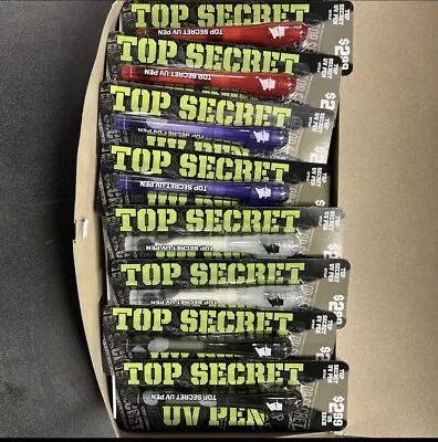 Top Secret UV Pen  Invisible Ink With UV Light Magic Spy Markers (lot Of 24) • $24.99