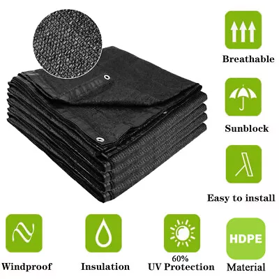 UV Sunblock Shade Cloth For Garden Plants Greenhouse Mesh Net Tarp With Grommets • $18.99