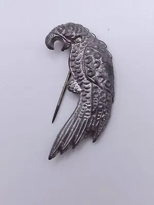 £3.90 • Buy Vintage Parrot Stick Pin Bird Brooch Metal Stickpin Macaw Silver Coloured Retro