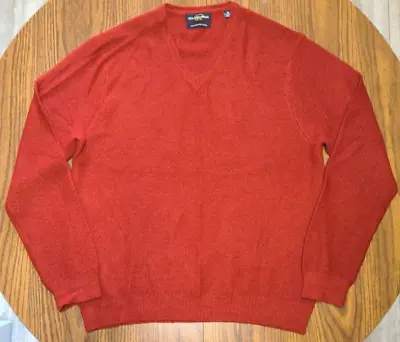 VINTAGE 90s GOLDEN BEAR Men's Red 100% Alpaca Chunky Knit Sweater SZ XL • $35