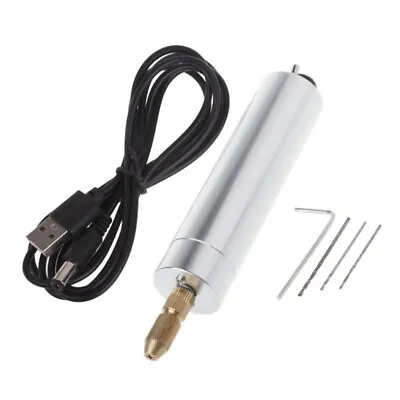 Micro Mini Electric Hand Drill Aluminum Portable Handheld Drill USB Power Supply • £10.27