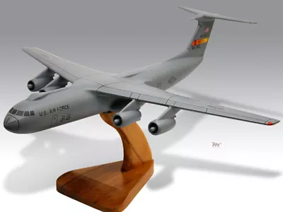 Lockheed C-141B Starlifter USAF Solid Mahogany Replica Airplane Desktop Model • $198.59