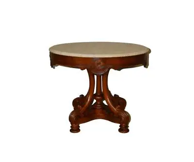 Antique Parlor Table Victorian Marble Top Parlor Stand #21597 • $875