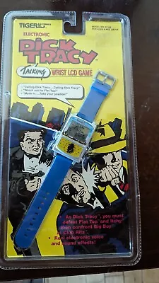 DICK TRACY LCD Game Watch Vintage Talking Handheld Arcade Game SEALED PACKAGE • $85