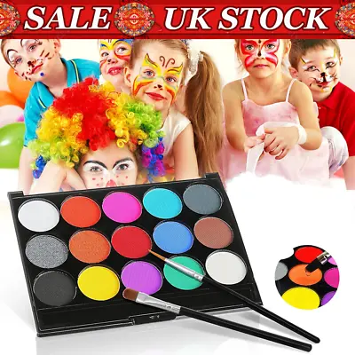 15Pcs Face Paint Body Paint Crayons Kit Non Toxic Easy Remove Makeup Party • £6.99