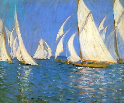 Yacht Racing On The Solent Sailboat Sailing By Phillip Steer Art Repro FREE S/H • $17.90