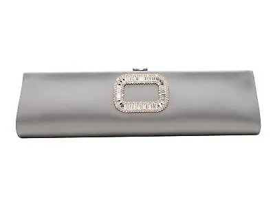 Grey Roger Vivier Satin Baguette Clutch • $575