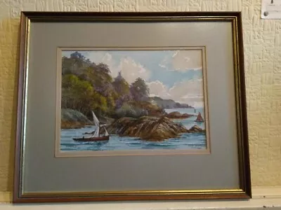 Menai Straits Anglesey Lovely Antique Framed Original Watercolour  F W Kemp 1921 • £39.99