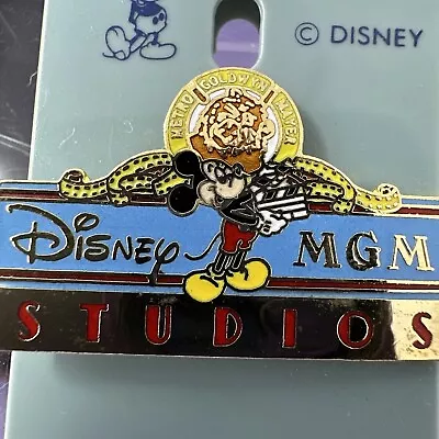 Vintage NEW 1987 Disney Pin MGM Studios Mickey Mouse Lion Original Park Backing • $19.99