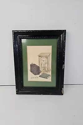 Framed Matted C. Don Ensor Camera And Clock 1971 Limited Mini Art Print 9x7 • $34.99