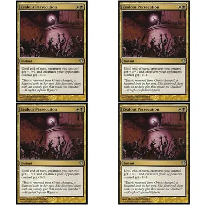 4 X ZEALOUS PERSECUTION NM Modern Event Deck MTG Gold - Instant Unc • £1.85