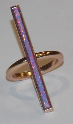 Kendra Scott Reggie Lavender Kyocera Opal Rose Gold Plated Ring Size 6 • £8.02