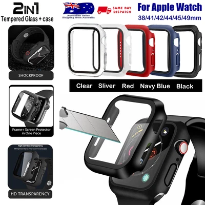 For Apple Watch IWatch Series 8 SE 7 6 5 4 3 2 Case Full Glass Cover 38 44 45mm • $7.99