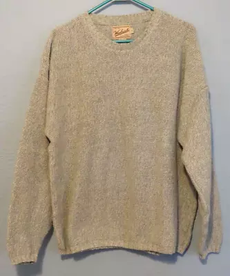 Woolrich Men's Crewneck Sweater Size Large 100% Cotton Gray Made In USA Vintage • $24.95