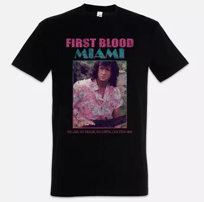 FIRST BLOOD MIAMI T-SHIRT - Vice John Rambo Sylvester Fun 80s Retro T-Shirt • $22