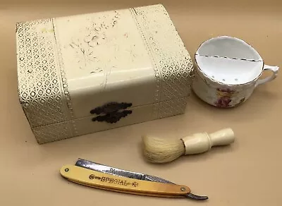 WADE & BUTCHER Shaving Travel Kit Patent Late 1890's - SPECIAL Razor Brush Mug • $19.62