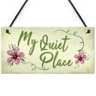 £3.99 • Buy Quiet Place Garden Sign Shed SummerHouse Plaque MUM NAN Women Gifts For Her