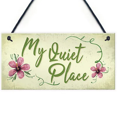 Quiet Place Garden Sign Shed SummerHouse Plaque MUM NAN Women Gifts For Her • £3.99