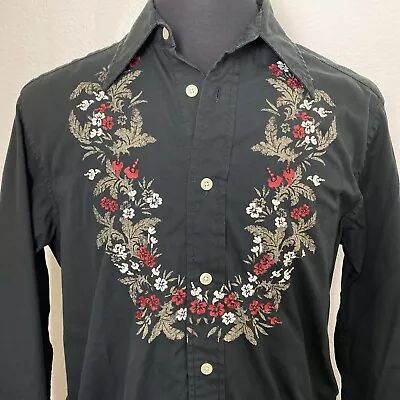 Lucky Brand Dungarees Gene Montesano Men’s Size Large Embroidered Western Shirt • $34.95